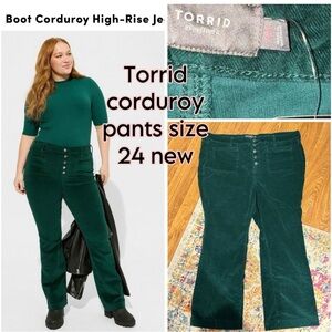 Torrid 24 regular corduroy pants nwt